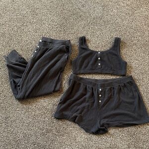 Old Navy 3 Piece Ribbed Lounge Set